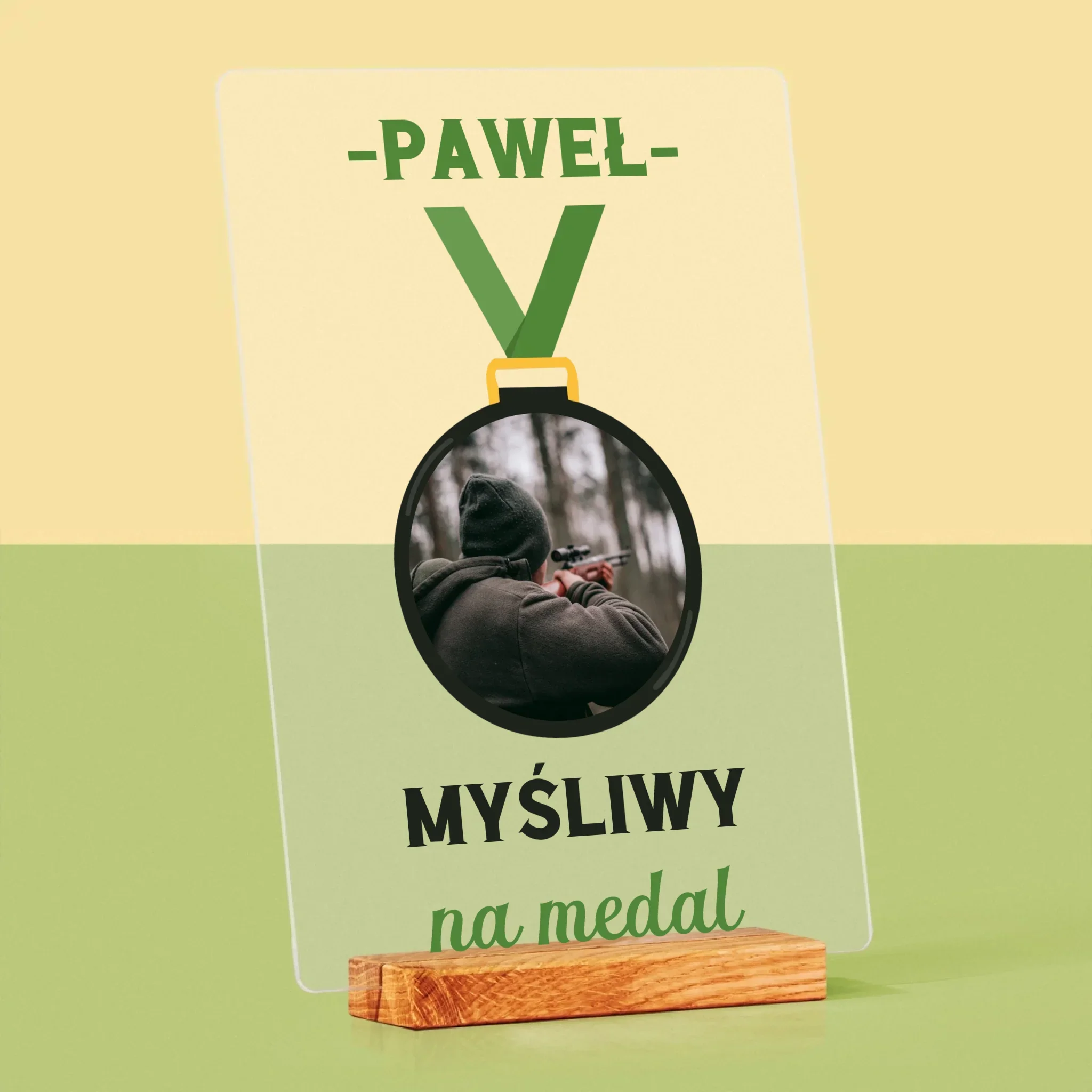 Zdjęcie I Podpis: Myśliwy Na Medal - Wydruk Na Szkle Akrylowym - Image 4