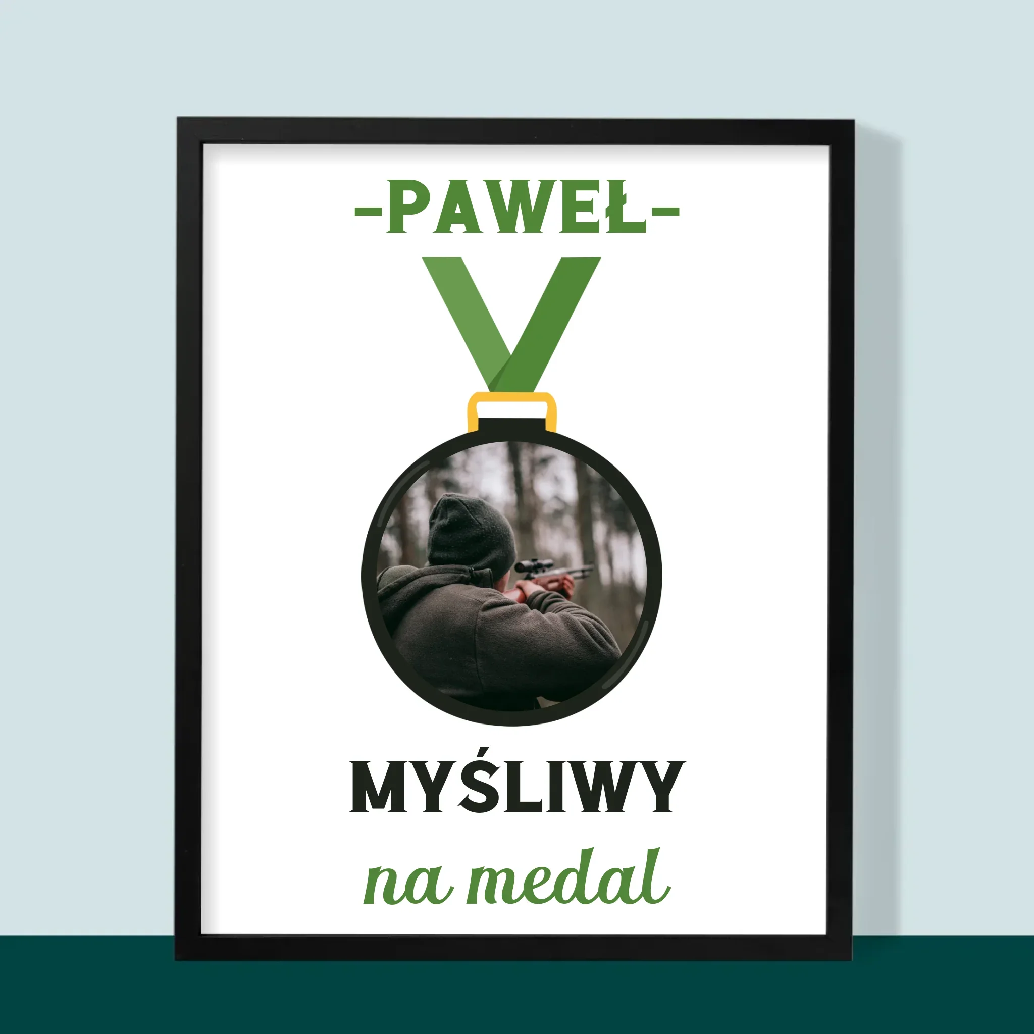 Zdjęcie I Podpis: Myśliwy Na Medal - Wydruk Obramowany - Image 5