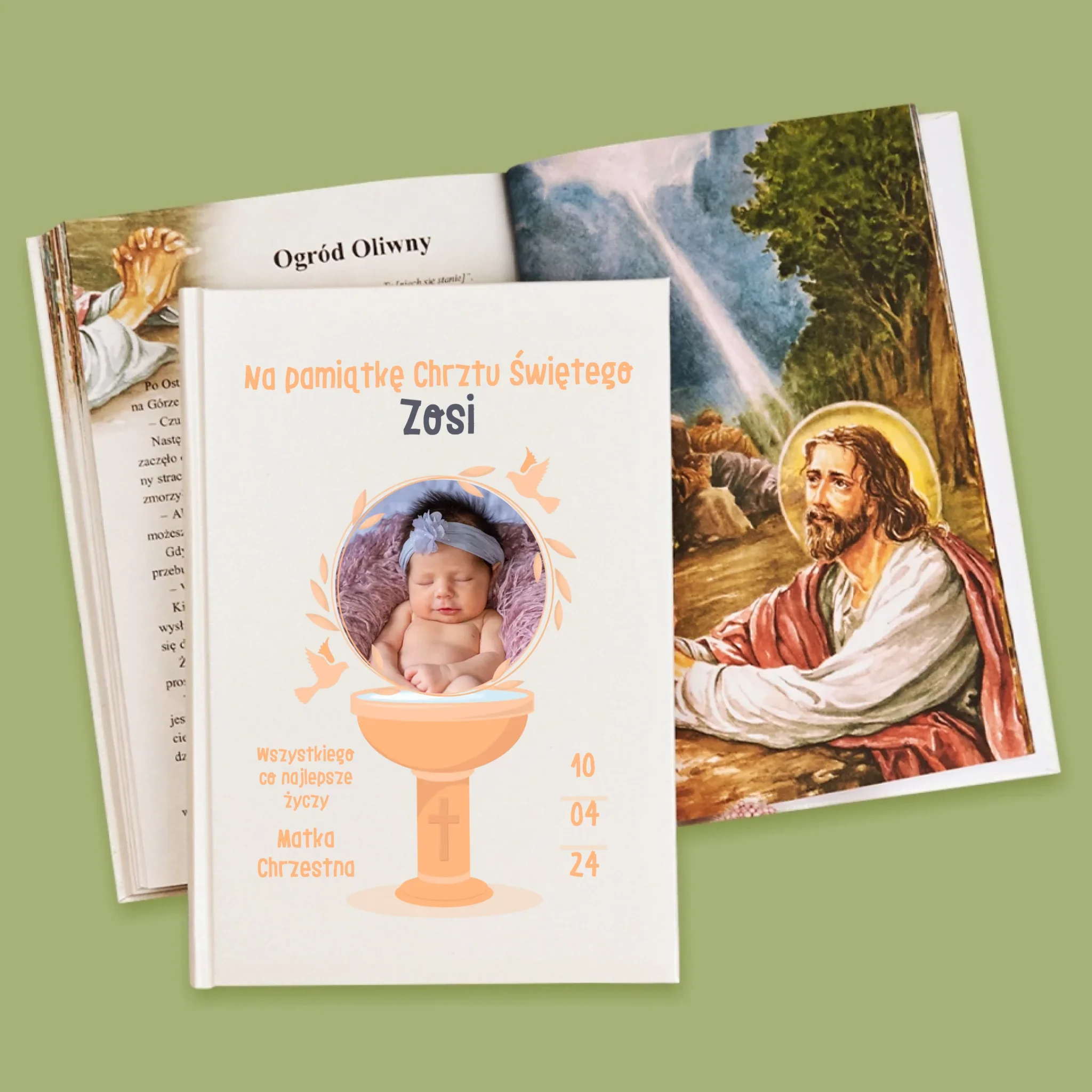 Zdjęcie i Podpis: Na Pamiątkę Chrztu Świętego - Biblia z Nadrukiem - Image 4