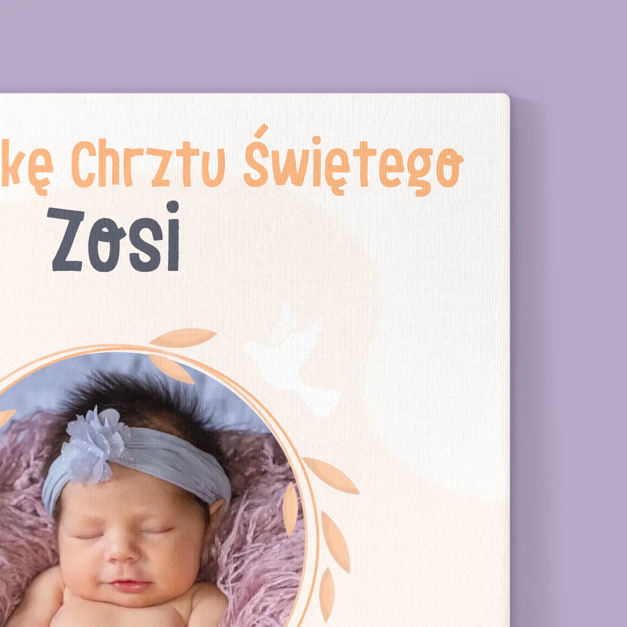 Zdjęcie i Podpis: Na Pamiątkę Chrztu Świętego - Wydruk Obramowany - Image 14