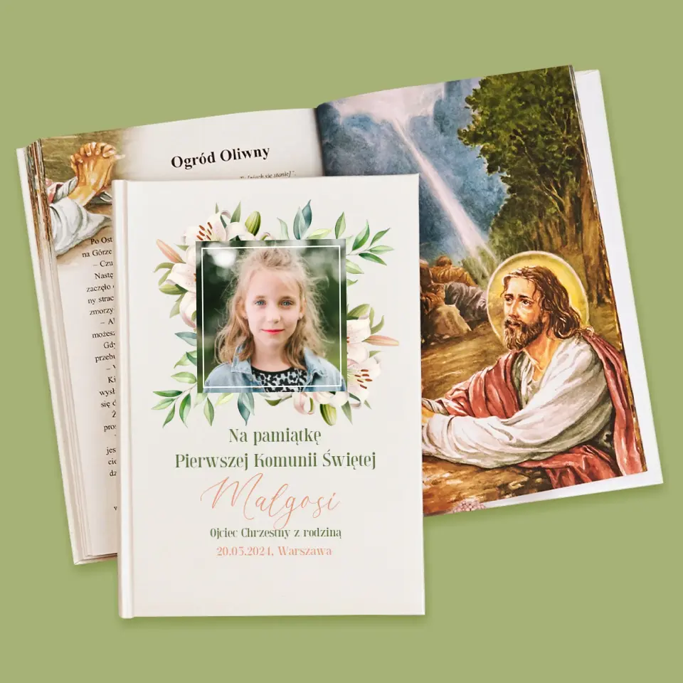 Zdjęcie i Podpis: Na Pamiątkę Pierwszej Komunii - Biblia z Nadrukiem - Image 4
