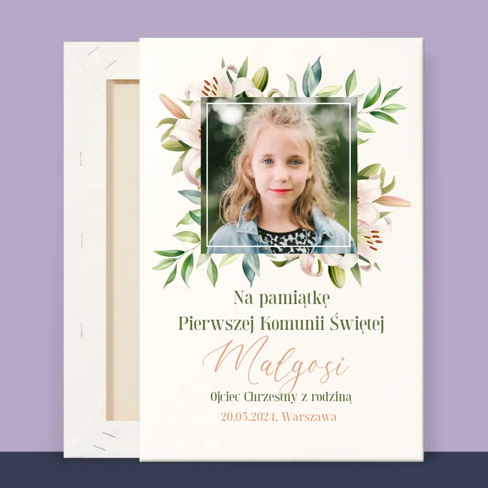 Zdjęcie i Podpis: Na Pamiątkę Pierwszej Komunii - Wydruk Obramowany - Image 12