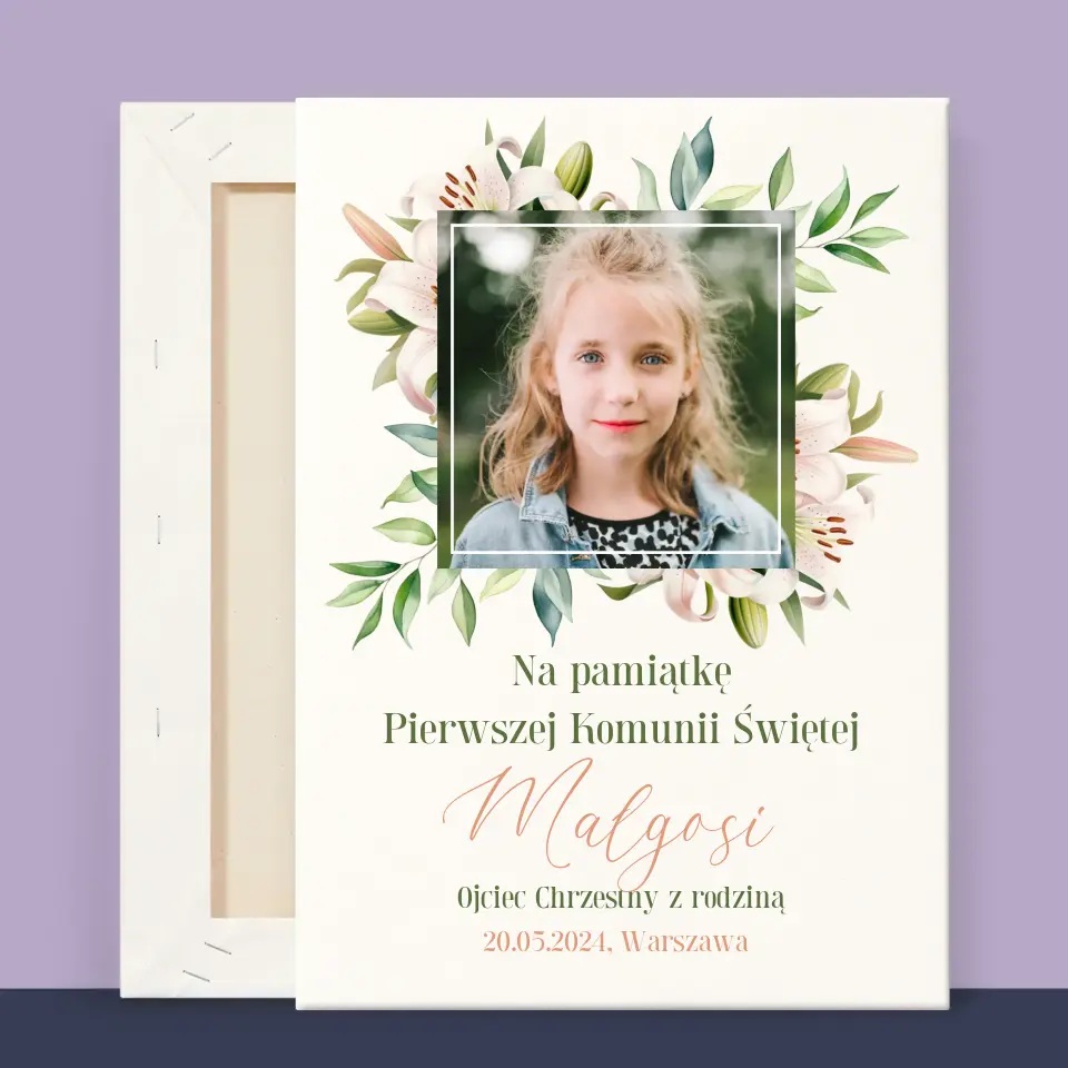 Zdjęcie i Podpis: Na Pamiątkę Pierwszej Komunii - Wydruk Obramowany - Image 13