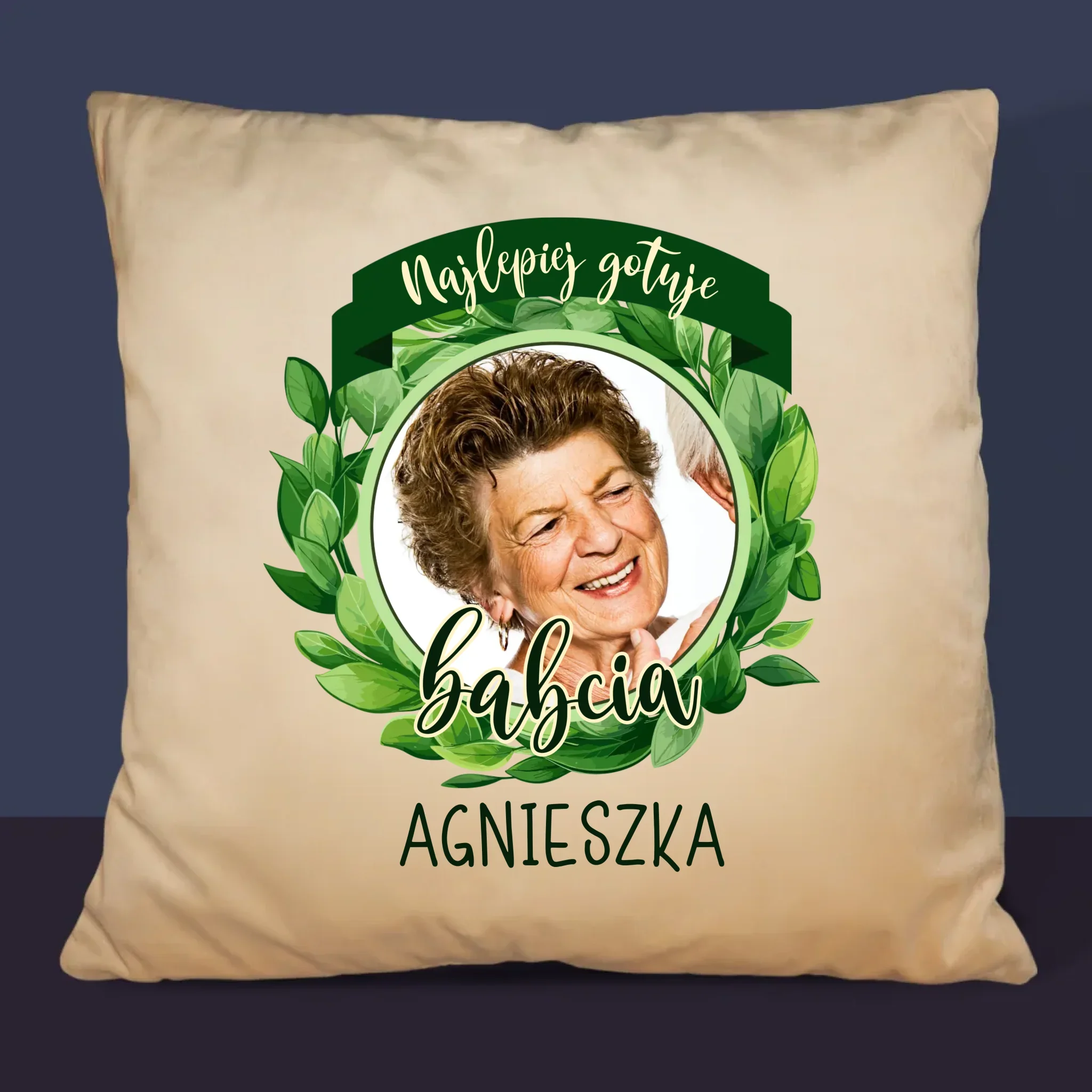 Zdjęcie i Podpis: Najlepiej Gotuje - Poduszka z Nadrukiem - Image 6