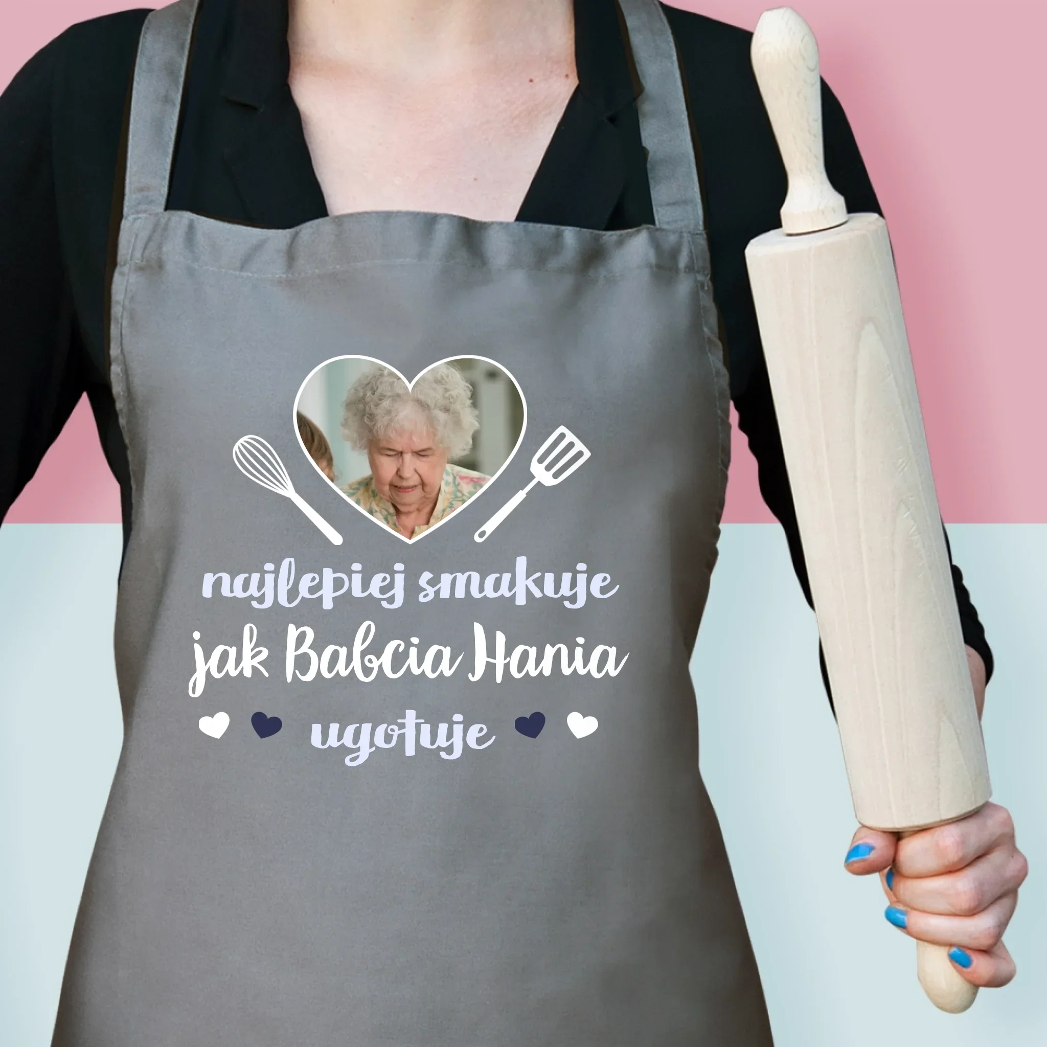 Zdjęcie i Podpis: Najlepiej Smakuje - Fartuch z Nadrukiem - Image 2