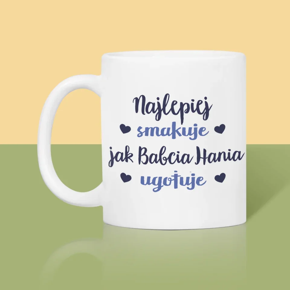 Zdjęcie i Podpis: Najlepiej Smakuje -  Kubek z Nadrukiem
