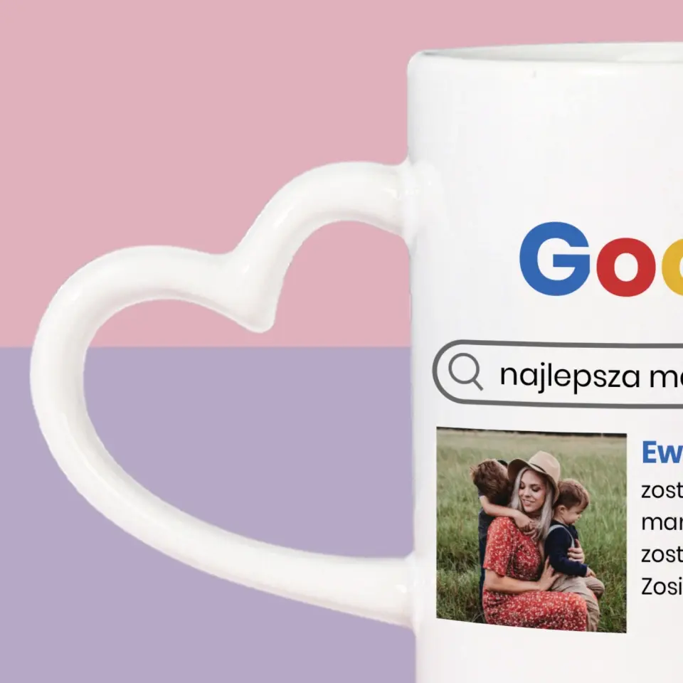 Zdjęcie i Podpis: Najlepsi Rodzice Wynik Google - Kubki Dla Par - Image 3
