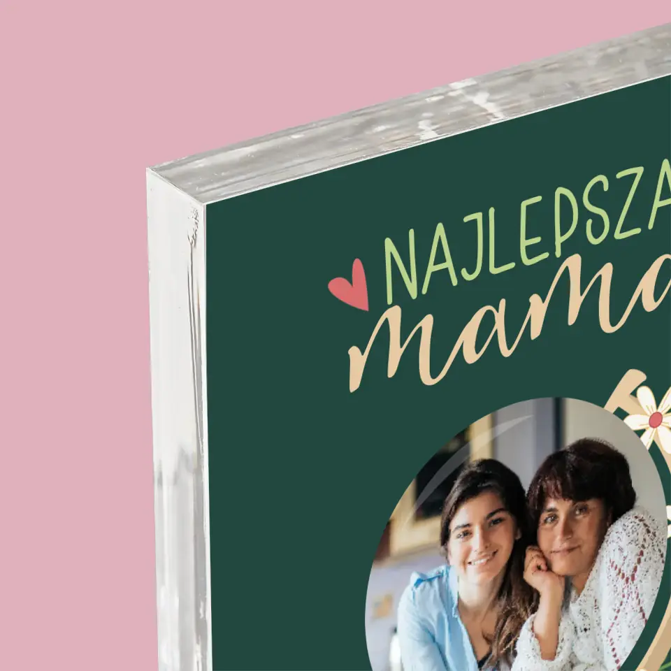 Zdjęcie i Podpis: Najlepsza Mama Świat - Blok Akrylowy z Nadrukiem - Image 4