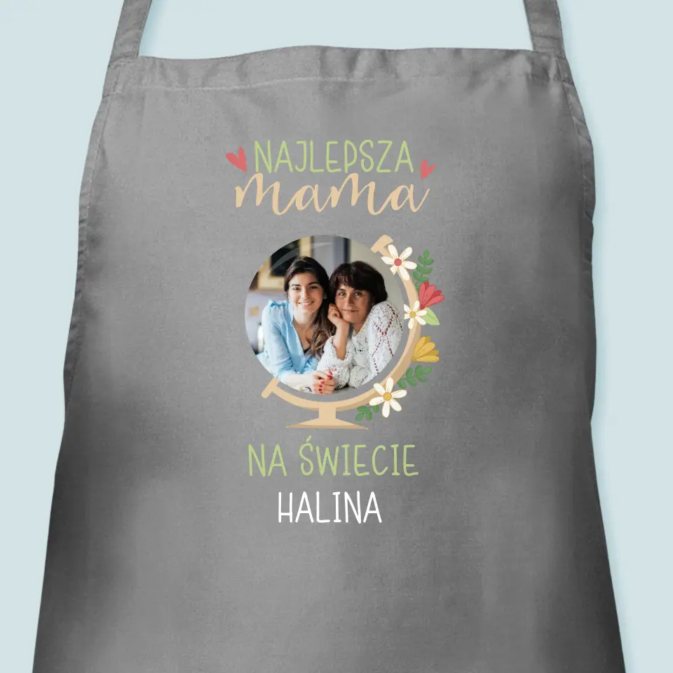 Zdjęcie i Podpis: Najlepsza Mama Świat - Fartuch z Nadrukiem - Image 3