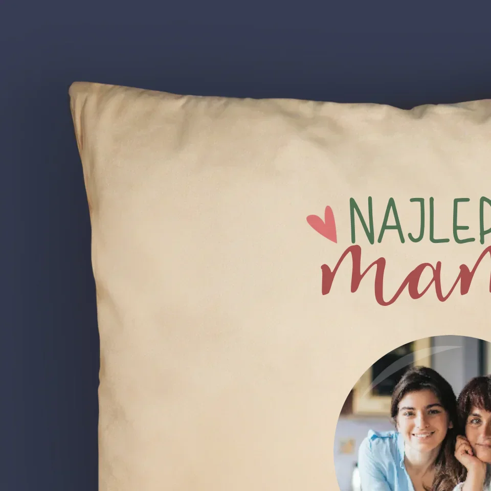 Zdjęcie i Podpis: Najlepsza Mama Świat - Poduszka z Nadrukiem - Image 5