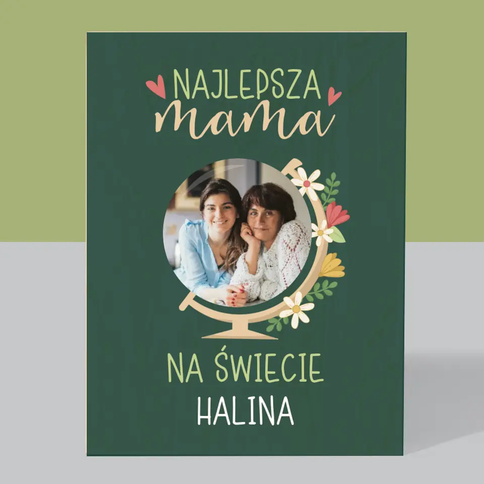 Zdjęcie i Podpis: Najlepsza Mama Świat - Wydruk Na Drewnie - Image 3