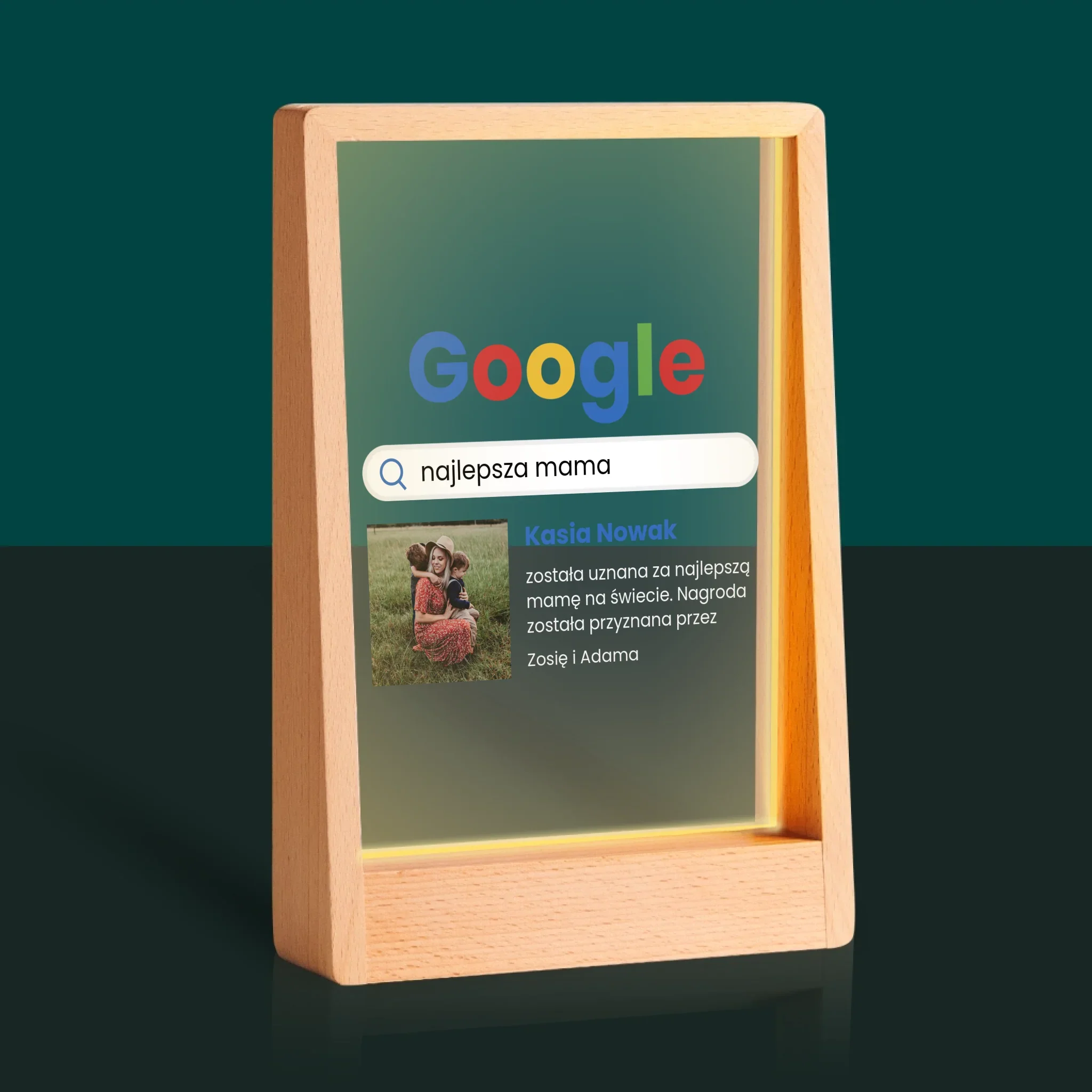 Zdjęcie I Podpis: Najlepsza Mama Wynik Google - Wydruk Na Szkle Akrylowym - Image 9