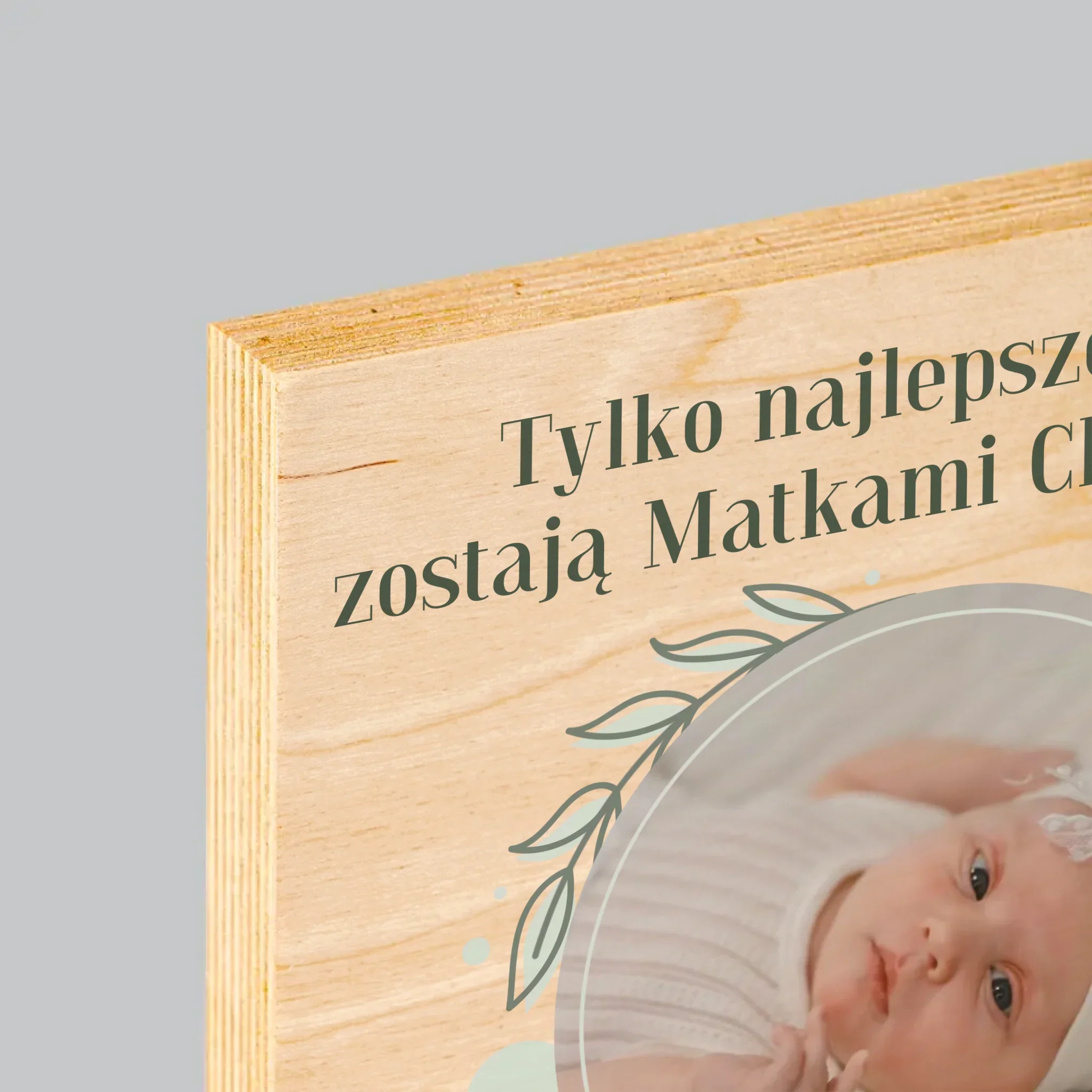 Zdjęcie i Podpis: Najlepsze Ciocie Zostają Matkami Chrzestnymi - Wydruk Na Drewnie - Image 4