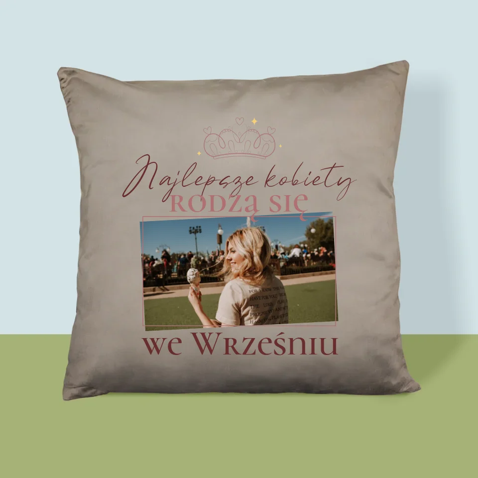 Zdjęcie i Podpis: Najlepsze Kobiety - Poduszka z Nadrukiem