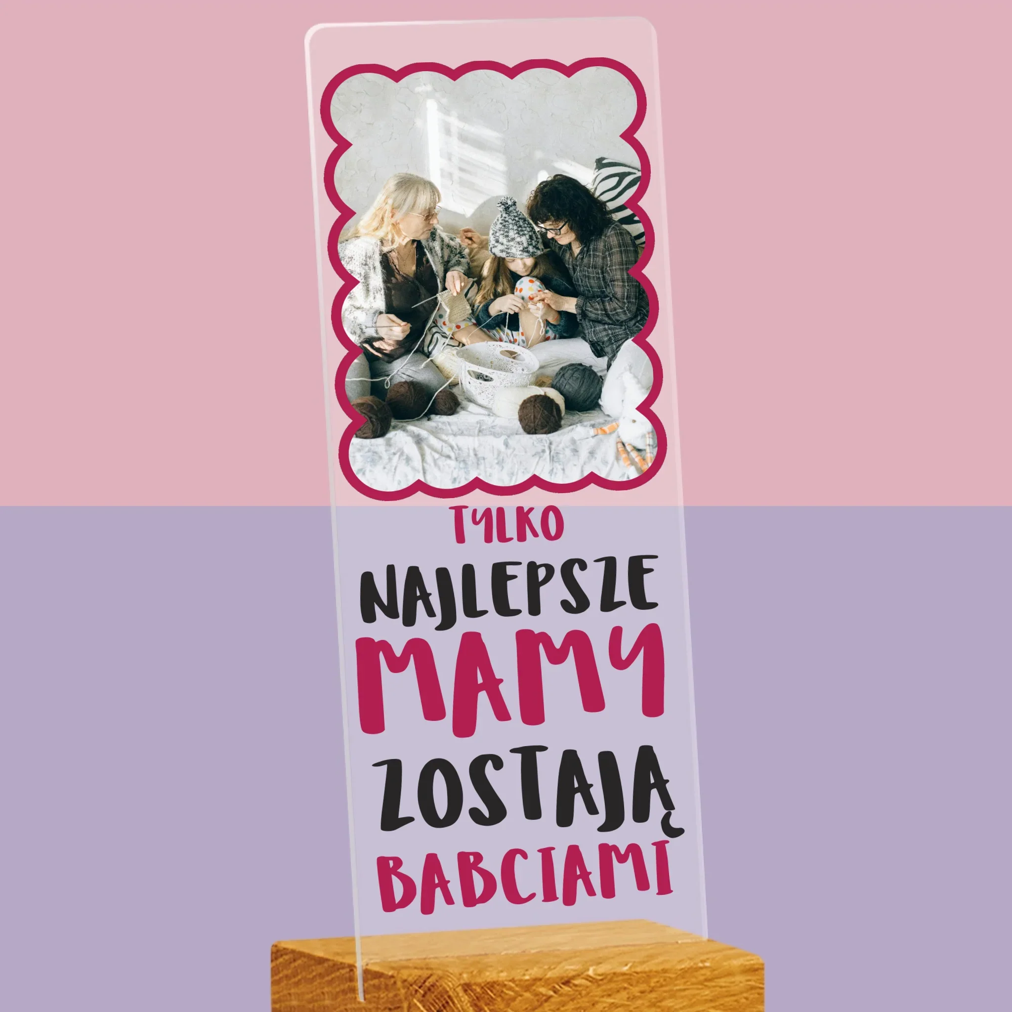 Zdjęcie i Podpis: Najlepsze Mamy Zostają Babciami - Zdjęcie Na Szkle Akrylowym Fotobudka - Image 2