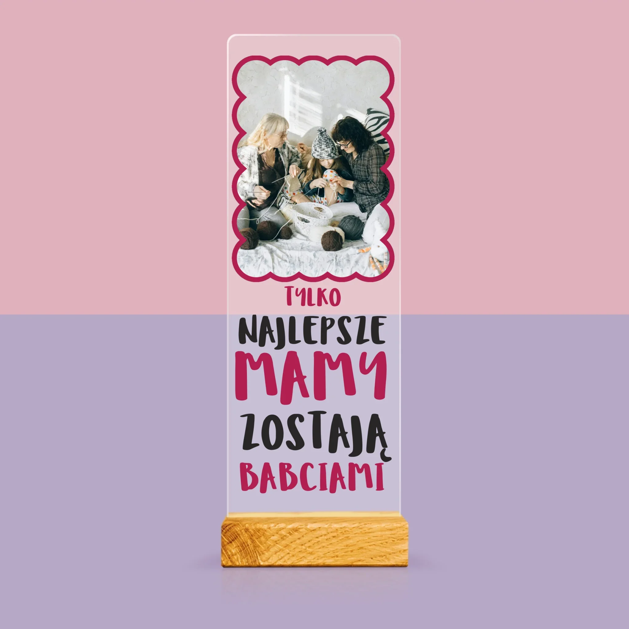 Zdjęcie i Podpis: Najlepsze Mamy Zostają Babciami - Zdjęcie Na Szkle Akrylowym Fotobudka - Image 3