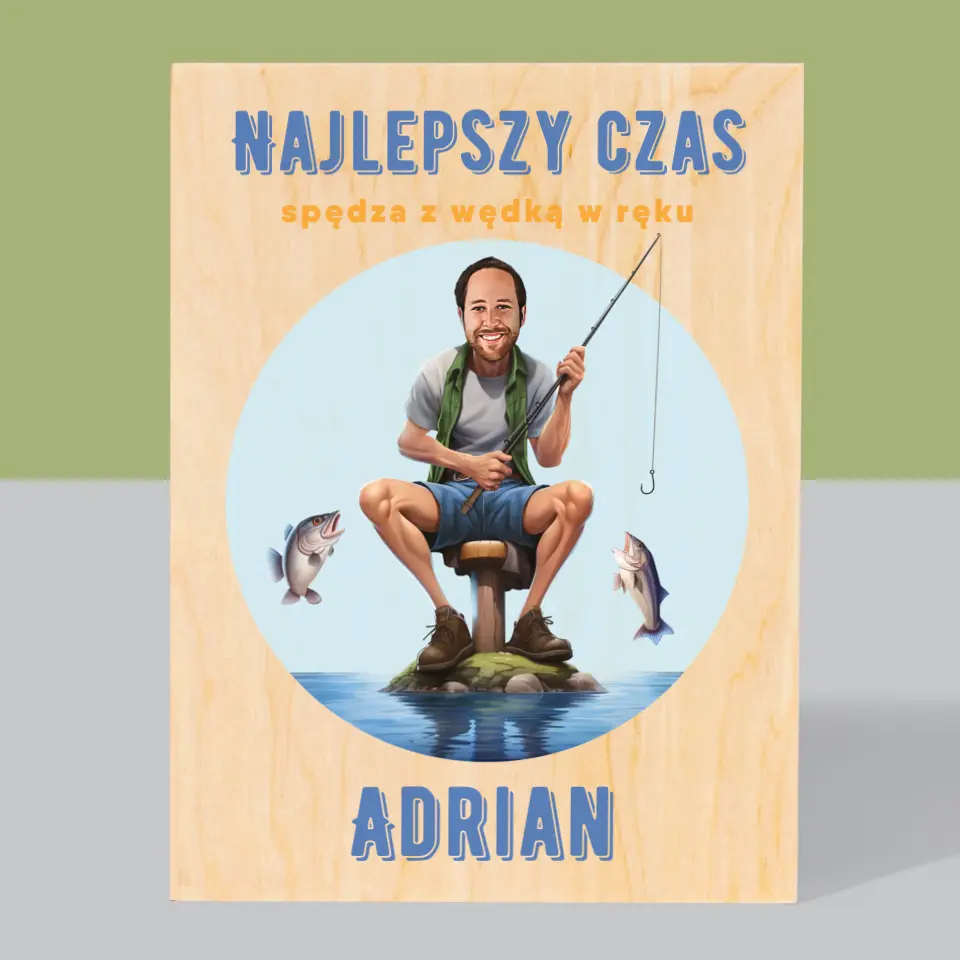Zdjęcie i Podpis: Najlepszy Czas - Wydruk Na Drewnie - Image 3