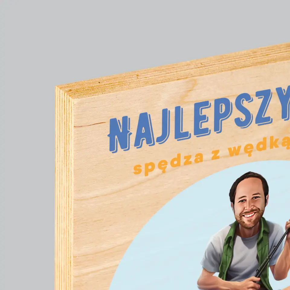 Zdjęcie i Podpis: Najlepszy Czas - Wydruk Na Drewnie - Image 4