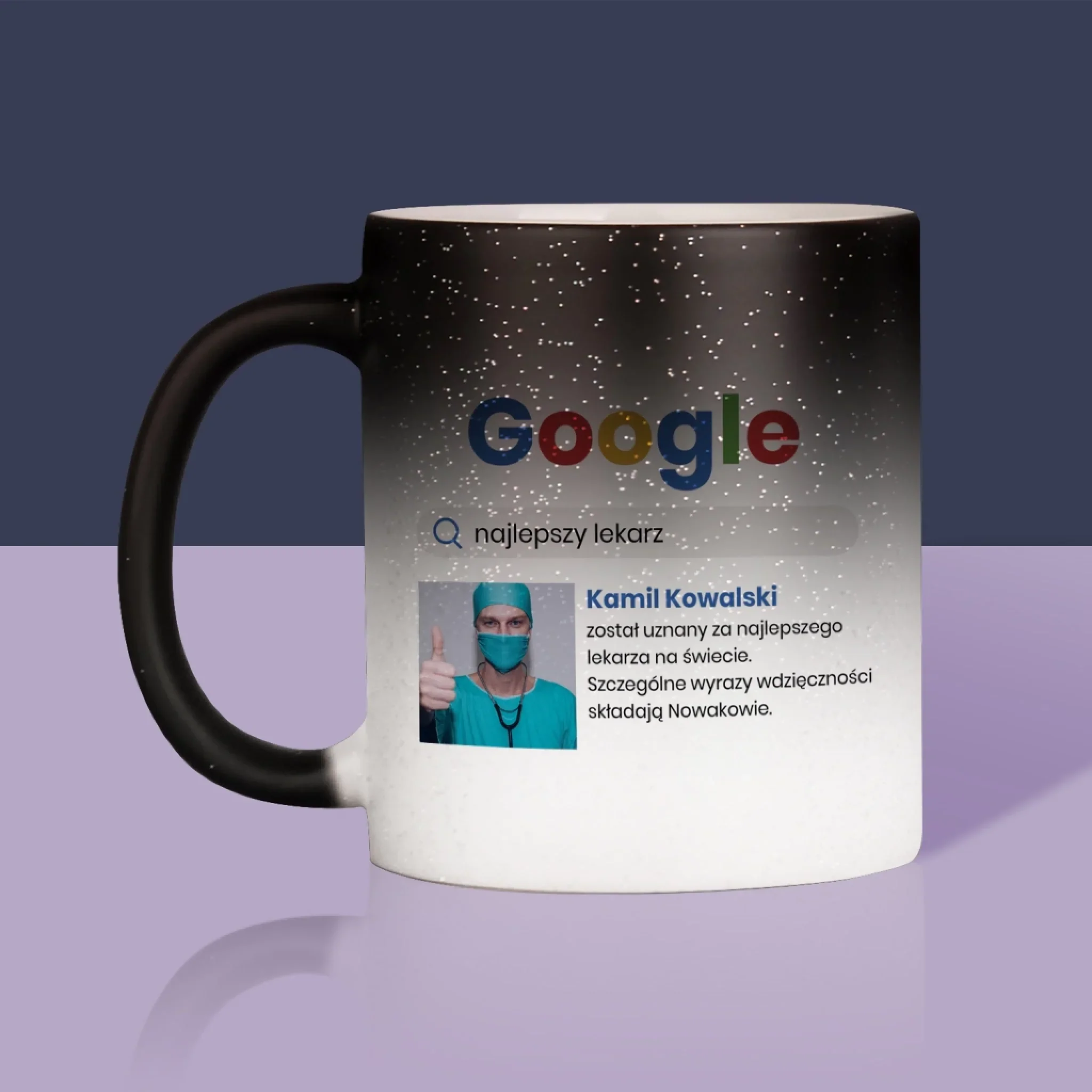 Zdjęcie i Podpis: Najlepszy Lekarz Wynik Google - Kubek z Nadrukiem - Image 11