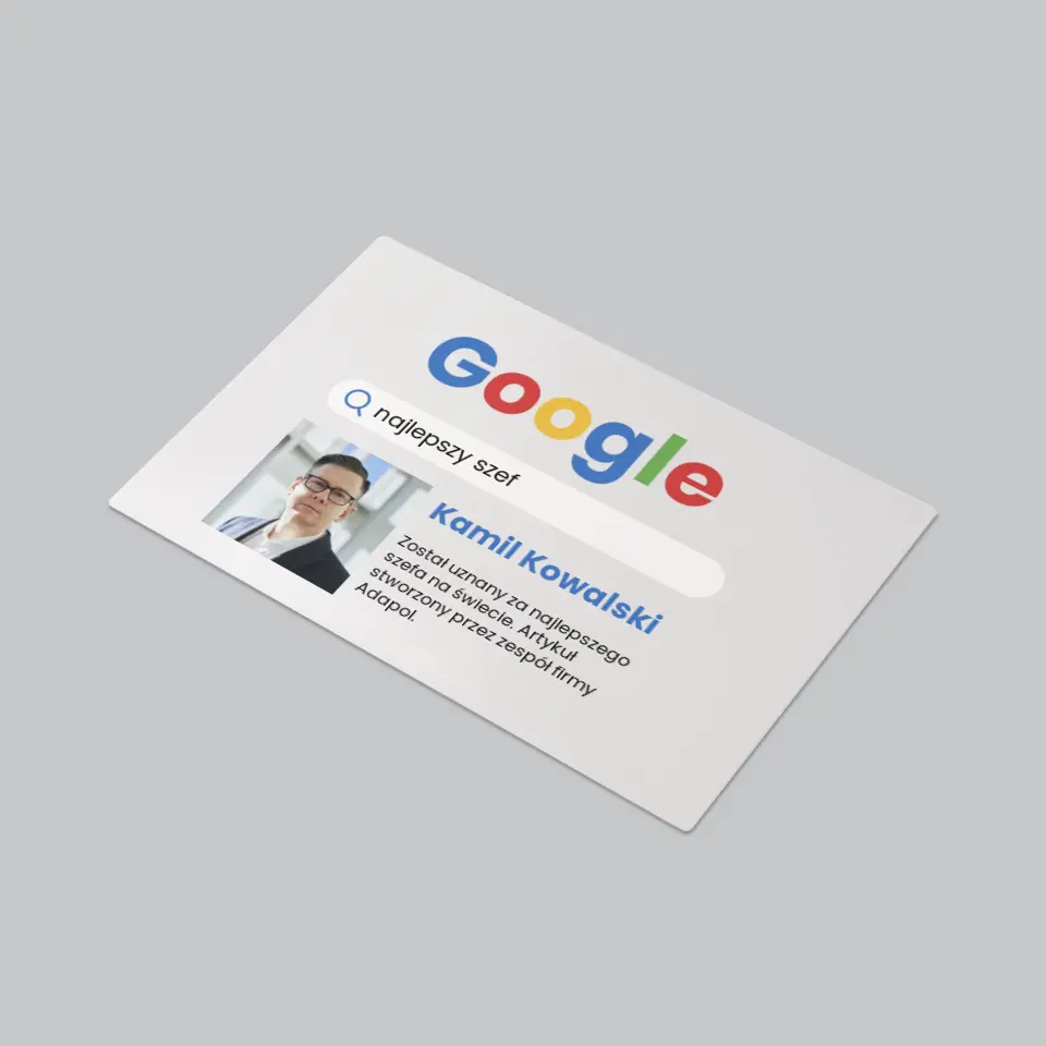 Zdjęcie i Podpis: Najlepszy Szef Wynik Google - Podkładka Na Biurko - Image 3