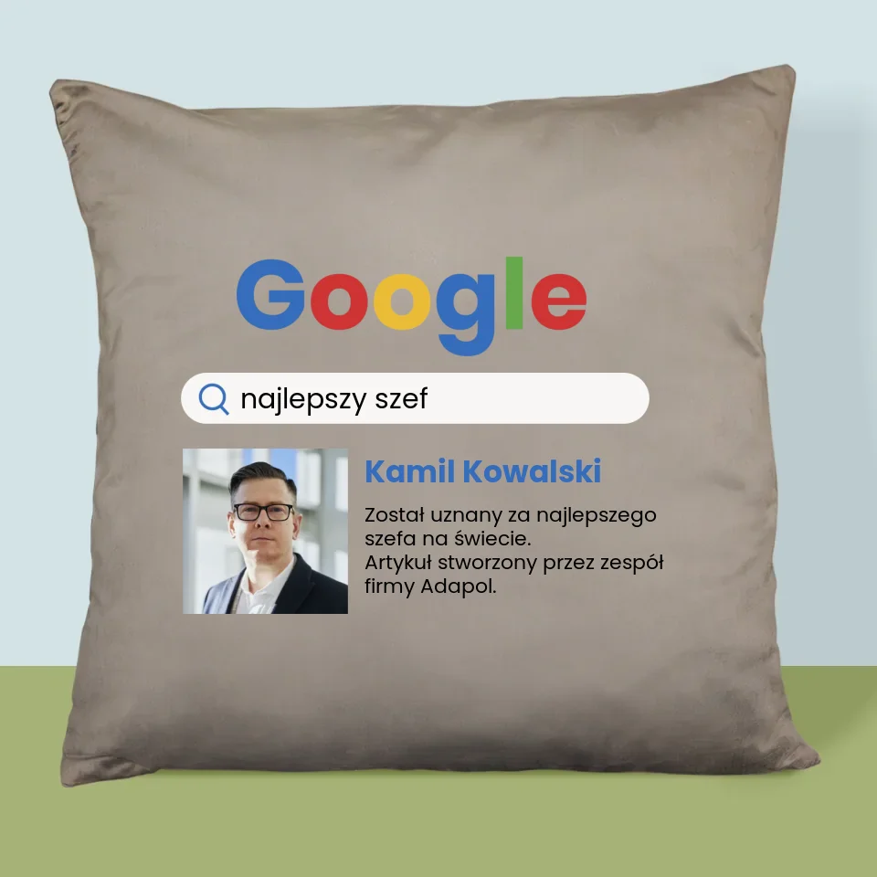 Zdjęcie i Podpis: Najlepszy Szef Wynik Google - Poduszka - Image 3