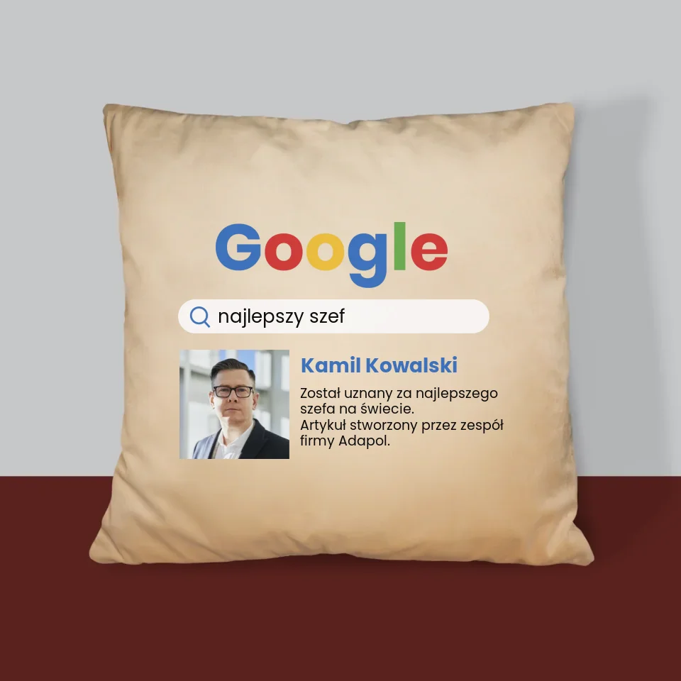Zdjęcie i Podpis: Najlepszy Szef Wynik Google - Poduszka - Image 4