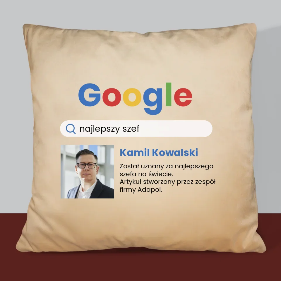 Zdjęcie i Podpis: Najlepszy Szef Wynik Google - Poduszka - Image 6