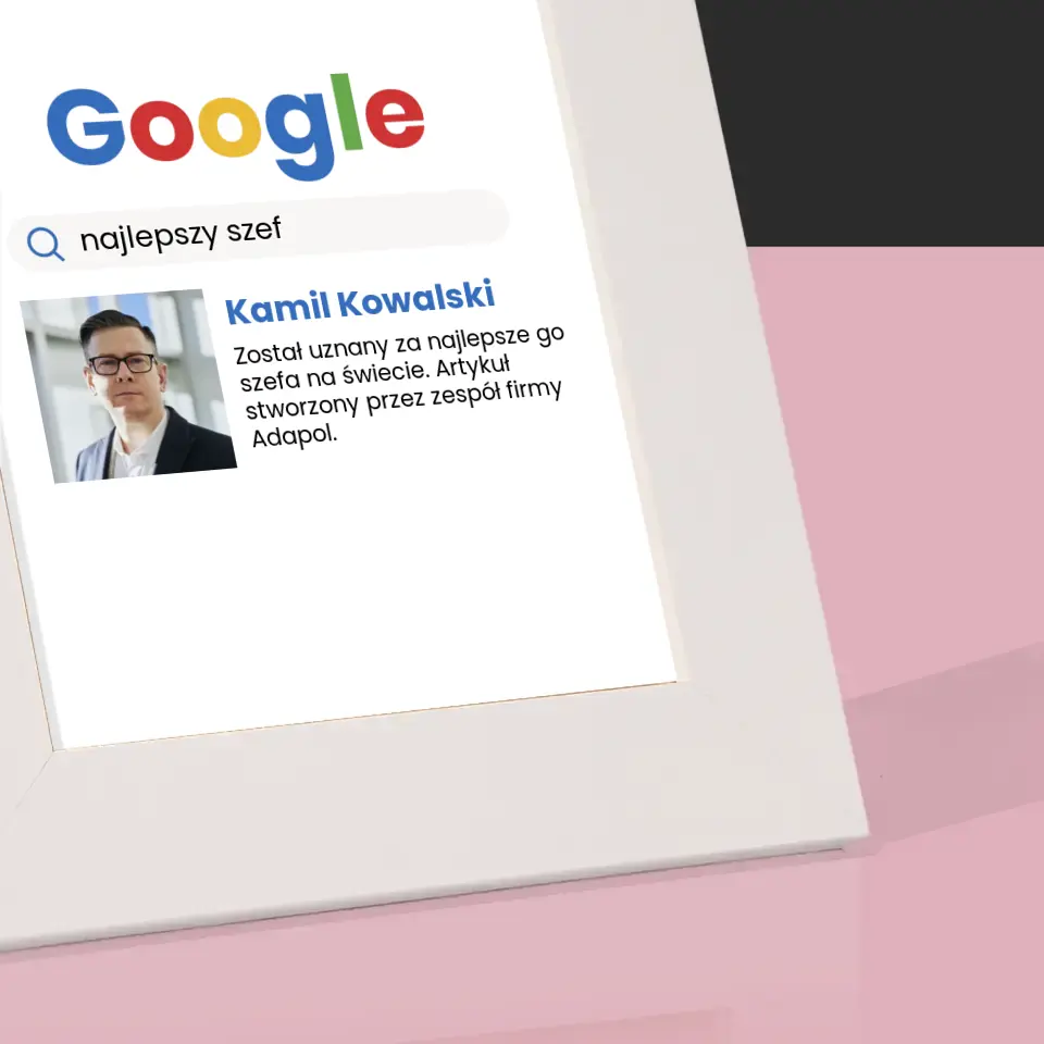 Zdjęcie i Podpis: Najlepszy Szef Wynik Google - Ramka Na Zdjęcie - Image 4