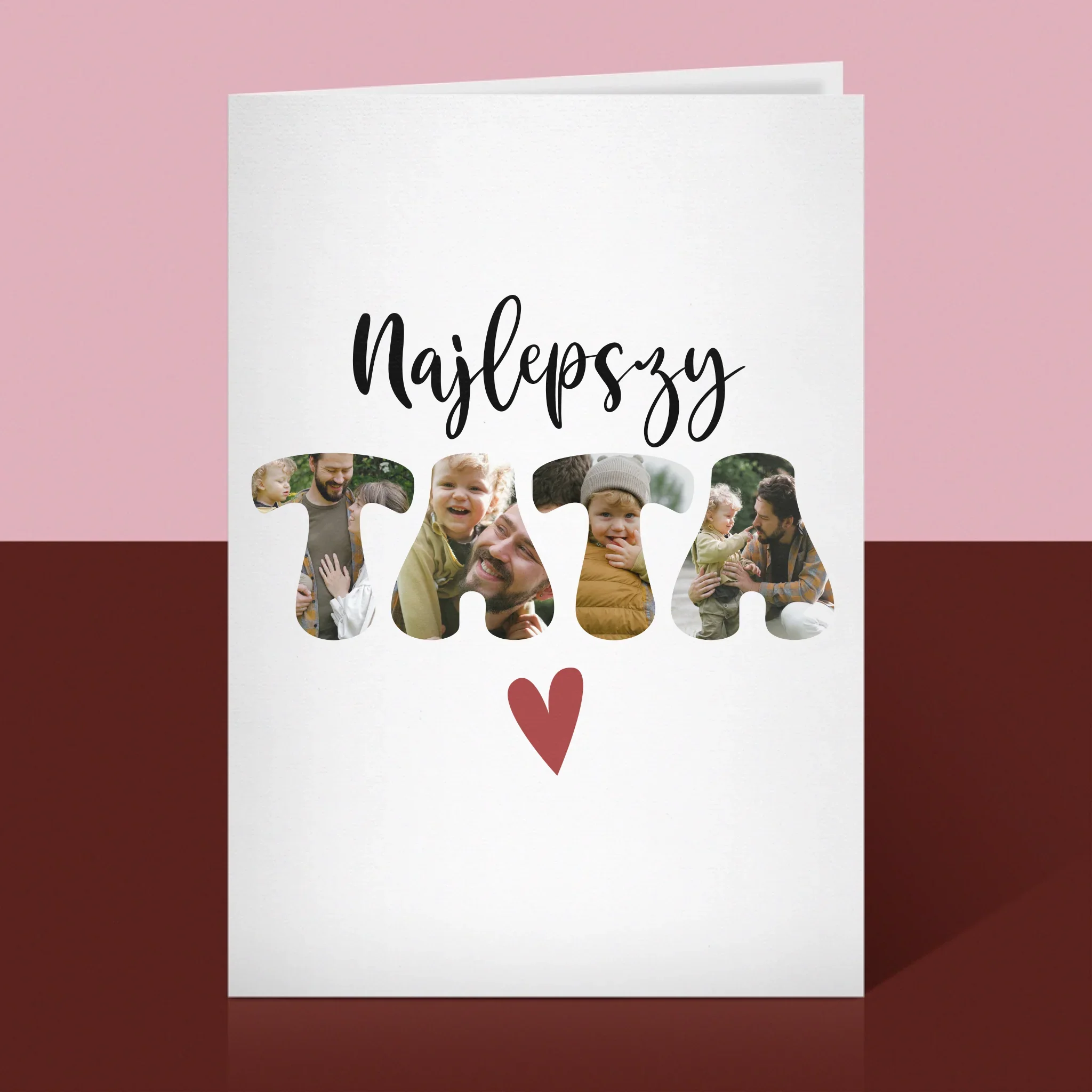 Zdjęcie I Podpis: Najlepszy Tata Serce - Kartka Zdrapka - Image 4
