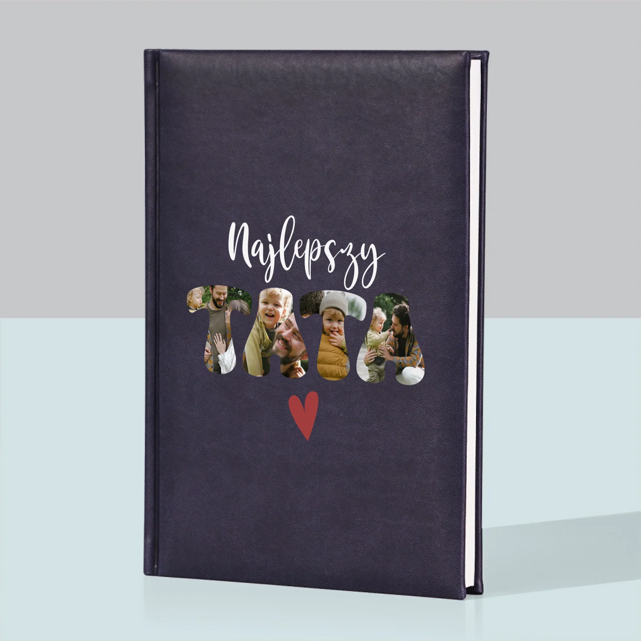 Zdjęcie I Podpis: Najlepszy Tata Serce - Notes Książkowy