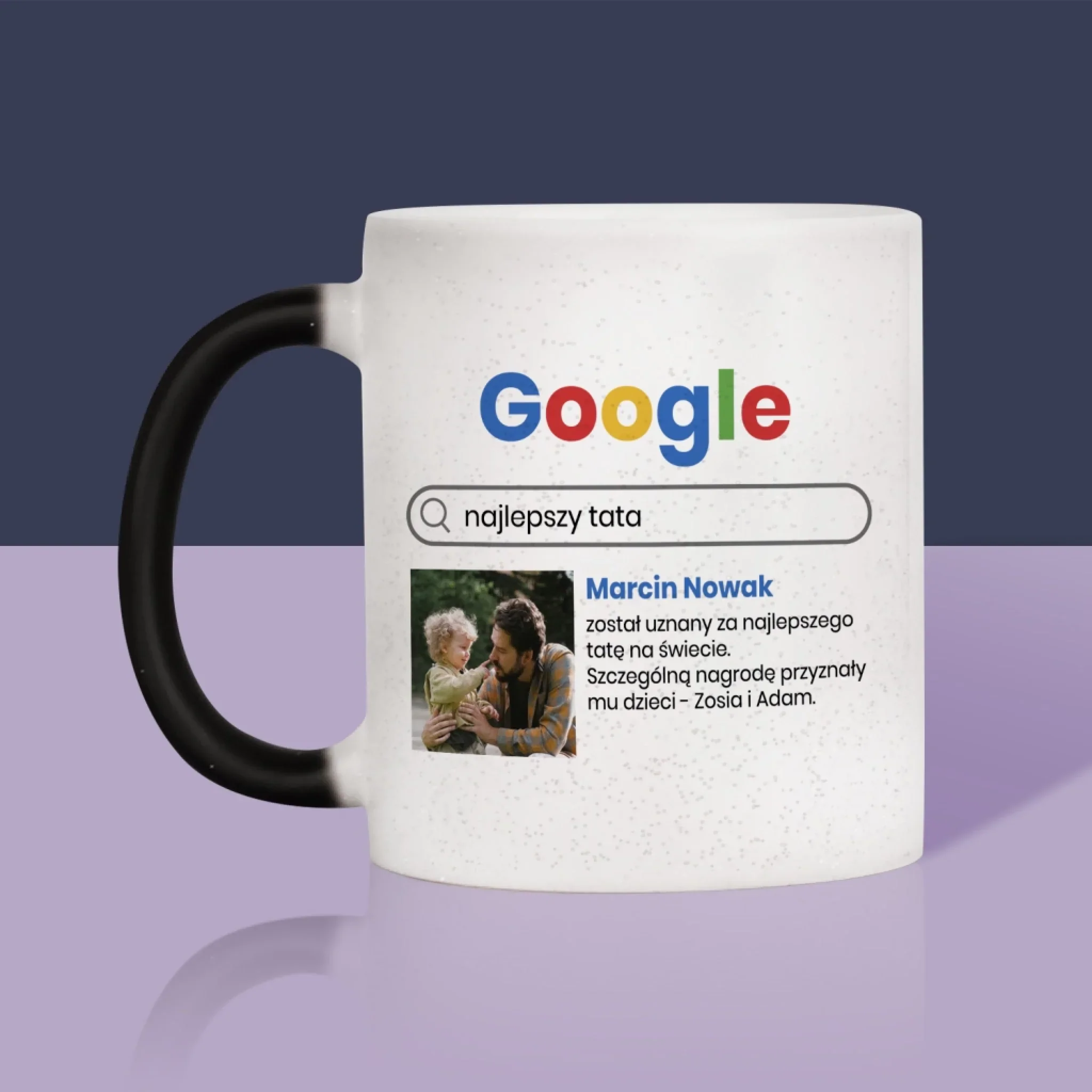 Zdjęcie i Podpis: Najlepszy Tata Wynik Google - Kubek z Nadrukiem - Image 12