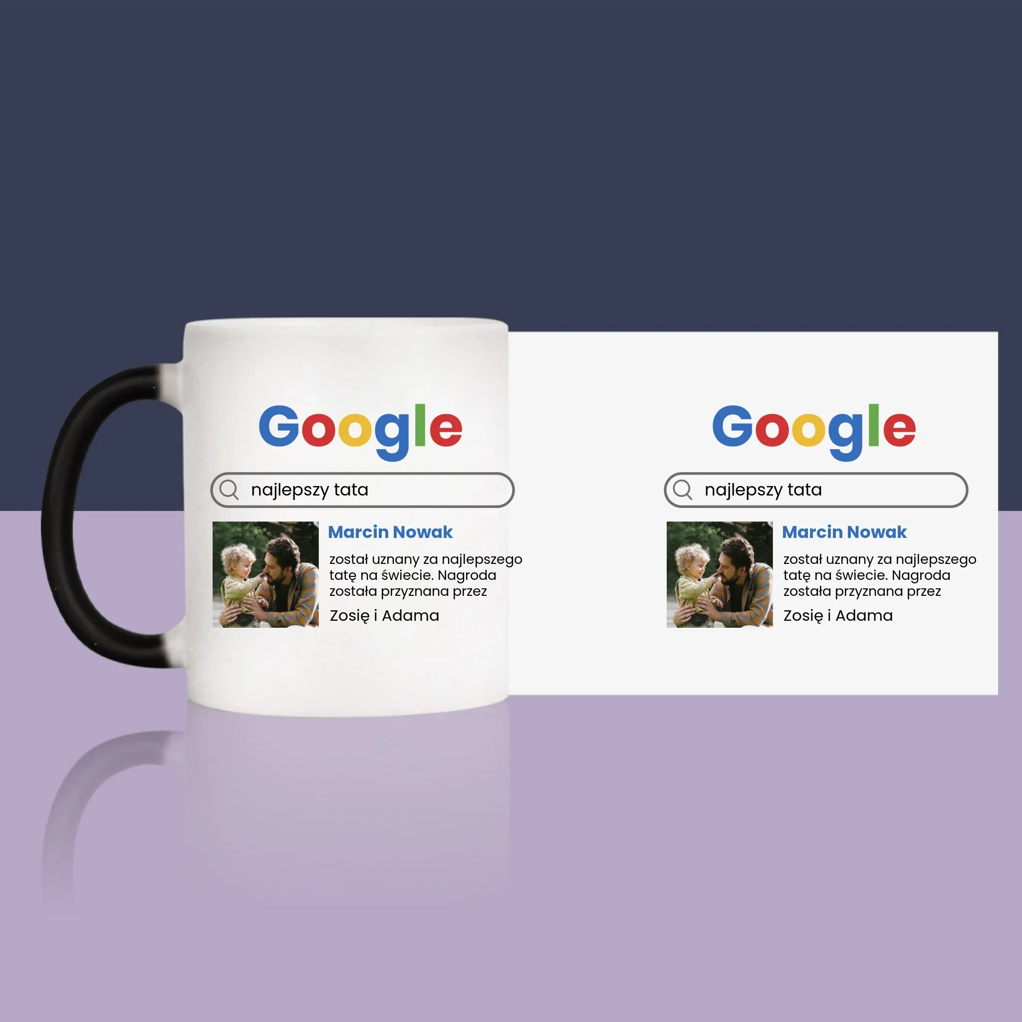 Zdjęcie i Podpis: Najlepszy Tata Wynik Google - Kubek z Nadrukiem - Image 14