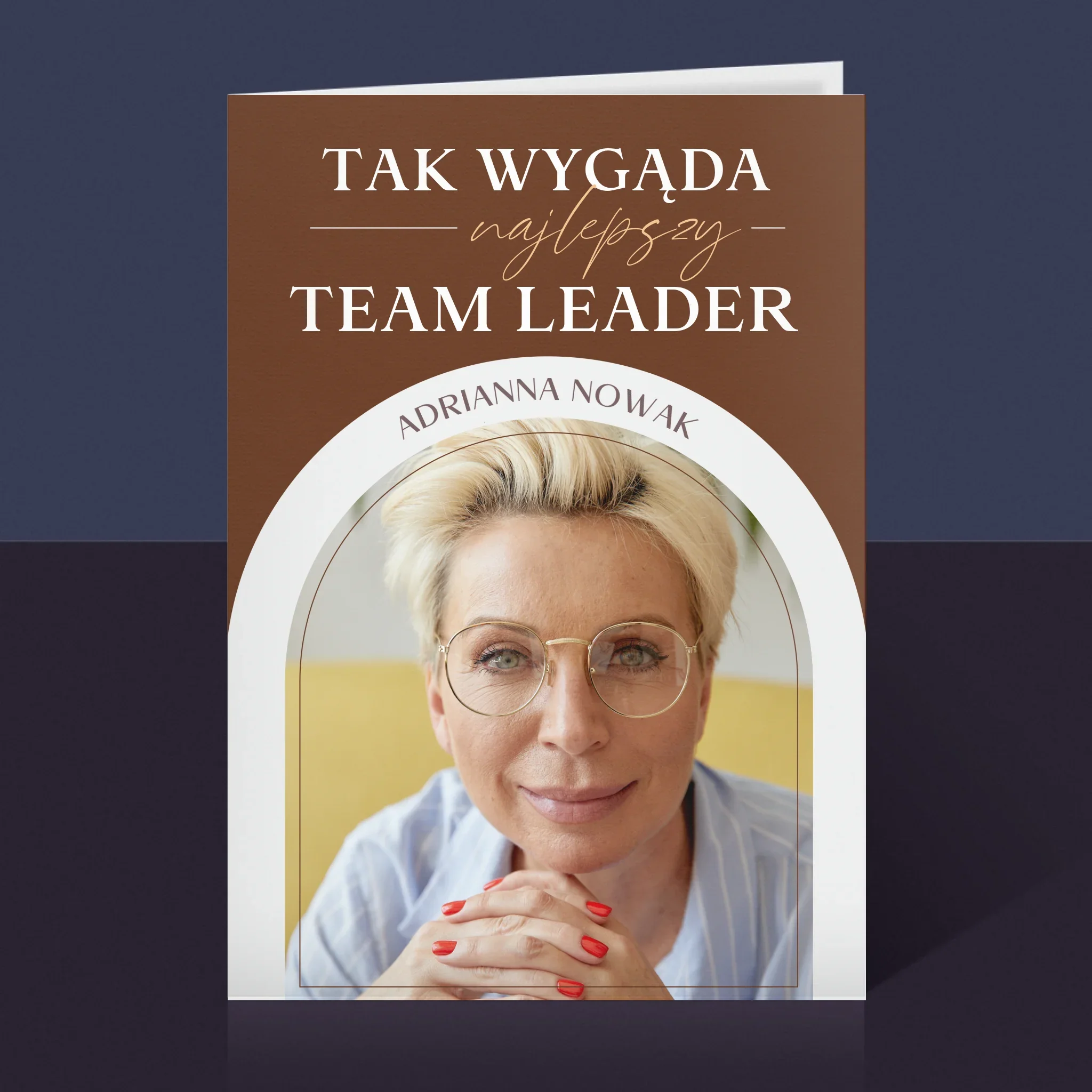 Zdjęcie i Podpis: Najlepszy Team Leader - Kartka z Życzeniami