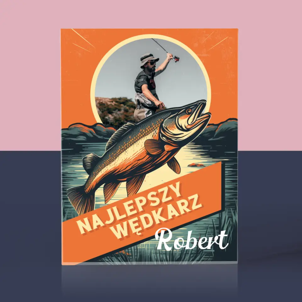 Zdjęcie i Podpis: Najlepszy Wędkarz - Blok Akrylowy z Nadrukiem - Image 3