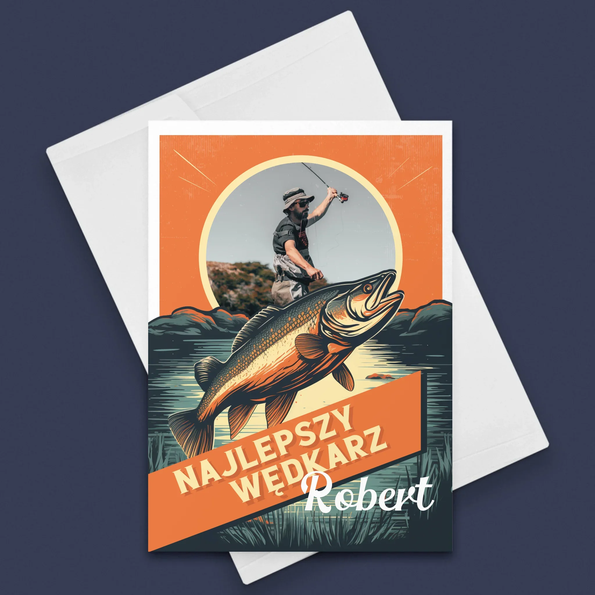 Zdjęcie i Podpis: Najlepszy Wędkarz - Kartka z Życzeniami - Image 3