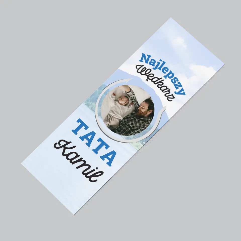 Zdjęcie i Podpis: Najlepszy Wędkarz Tata - Magnes Na Lodówkę - Image 2