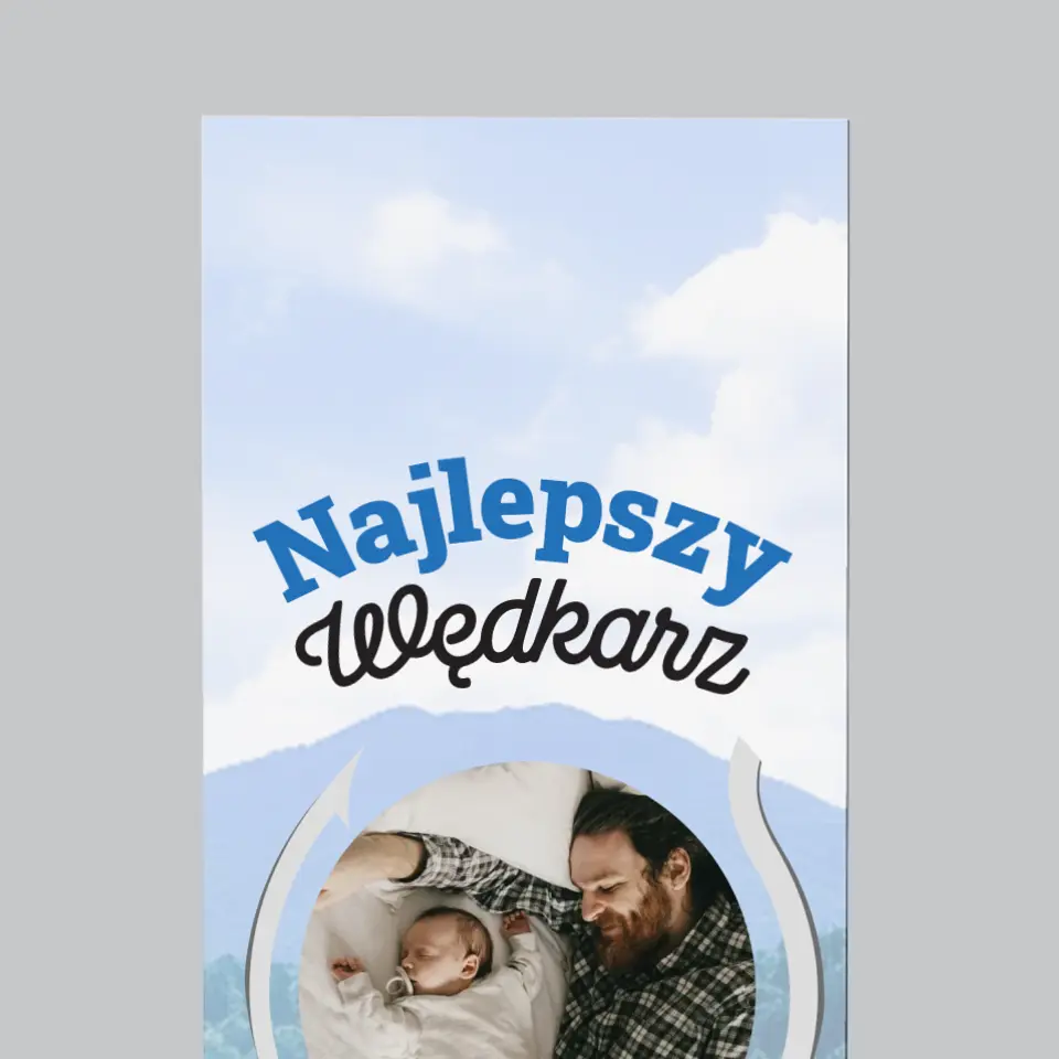 Zdjęcie i Podpis: Najlepszy Wędkarz Tata - Magnes Na Lodówkę - Image 3