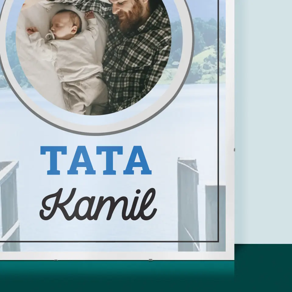 Zdjęcie i Podpis: Najlepszy Wędkarz Tata - Personalizowany Plakat - Image 2