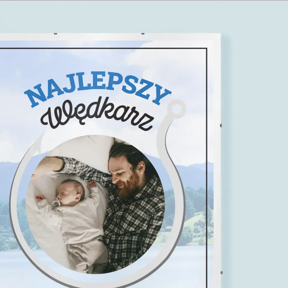 Zdjęcie i Podpis: Najlepszy Wędkarz Tata - Personalizowany Plakat - Image 3