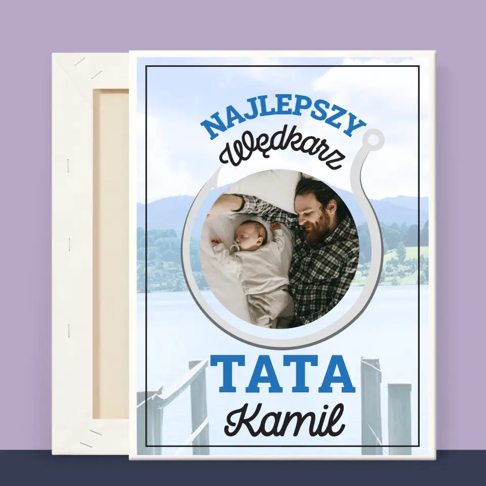Zdjęcie i Podpis: Najlepszy Wędkarz Tata - Wydruk Obramowany - Image 11