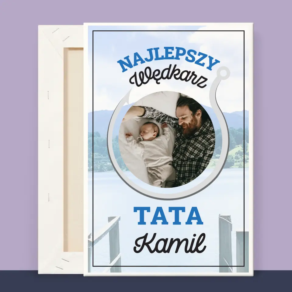 Zdjęcie i Podpis: Najlepszy Wędkarz Tata - Wydruk Obramowany - Image 12