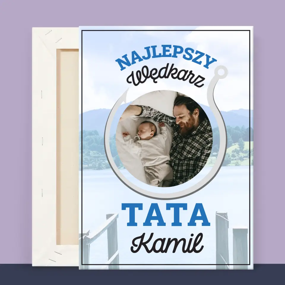 Zdjęcie i Podpis: Najlepszy Wędkarz Tata - Wydruk Obramowany - Image 13