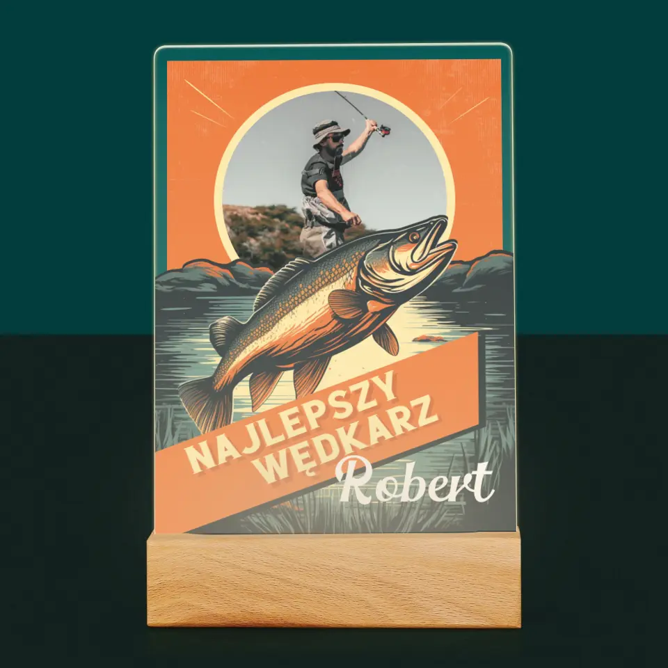 Zdjęcie i Podpis: Najlepszy Wędkarz - Wydruk Na Szkle Akrylowym - Image 7