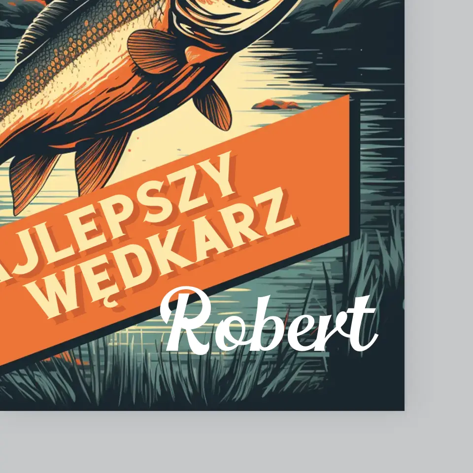 Zdjęcie i Podpis: Najlepszy Wędkarz - Wydruk Obramowany - Image 4
