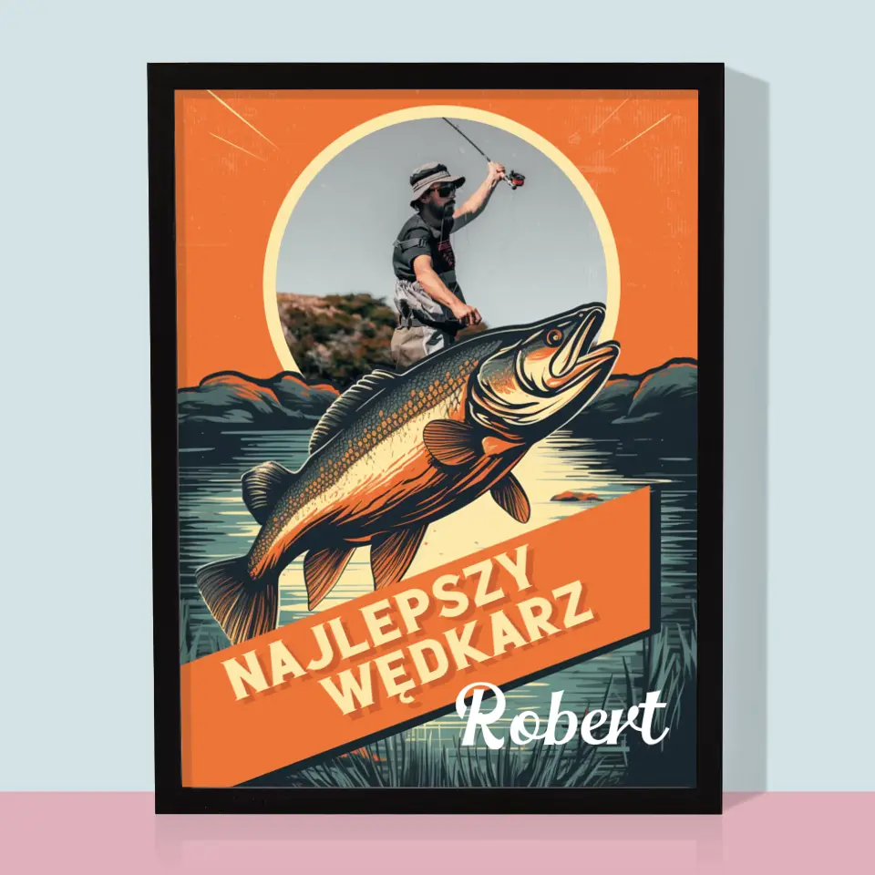 Zdjęcie i Podpis: Najlepszy Wędkarz - Wydruk Obramowany - Image 5