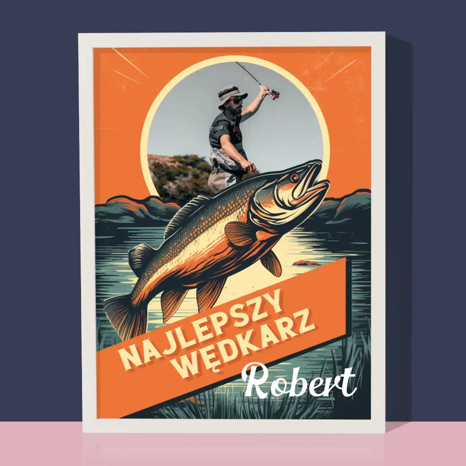 Zdjęcie i Podpis: Najlepszy Wędkarz - Wydruk Obramowany - Image 8