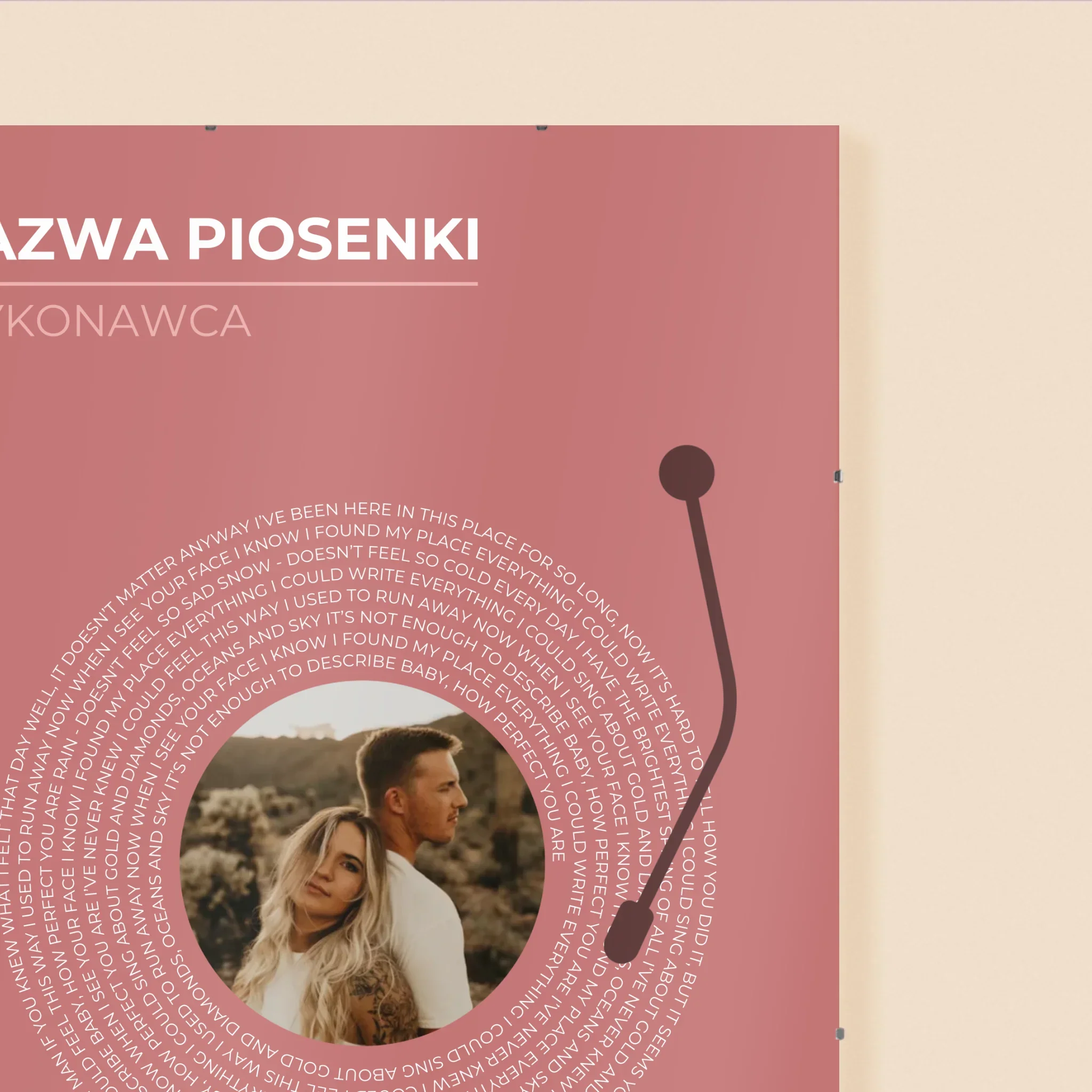 Zdjęcie i Podpis: Nasza Piosenka Płyta Winylowa - Plakat Personalizowany - Image 3