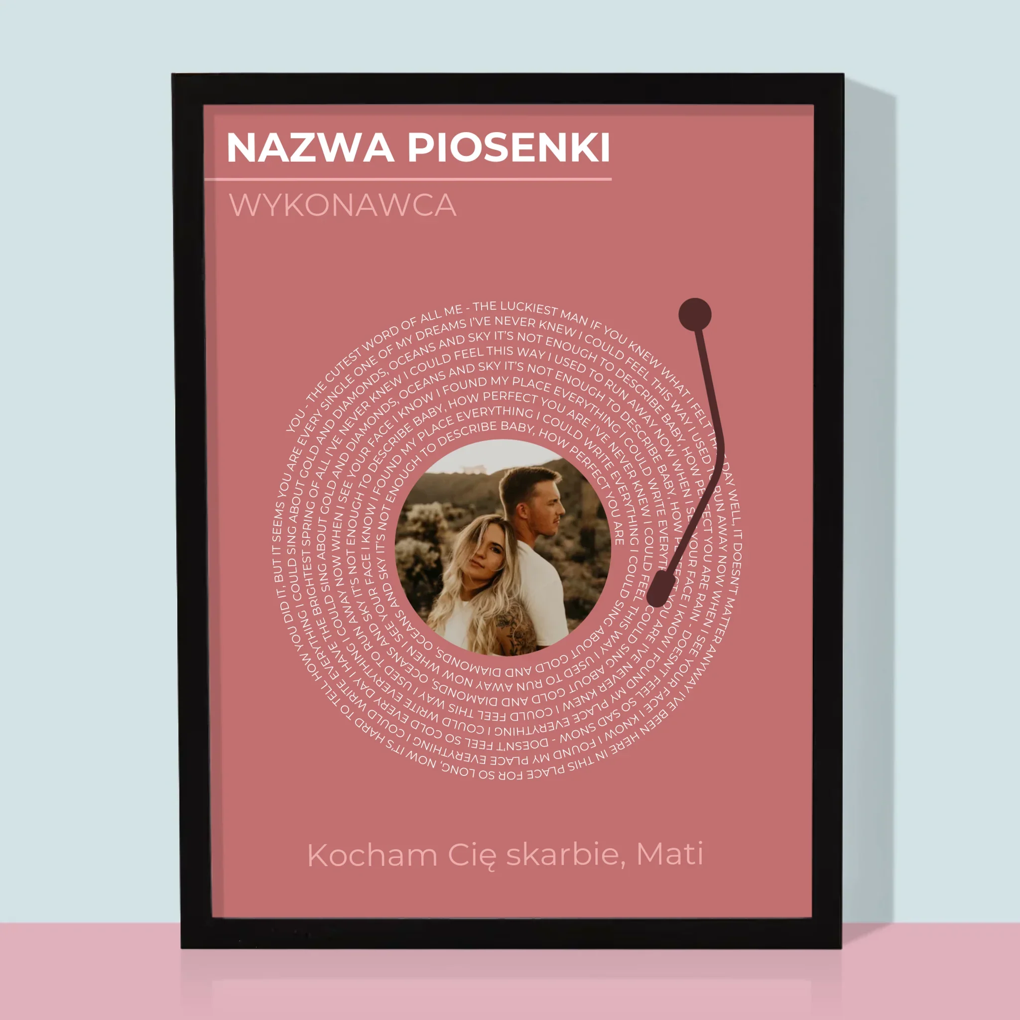 Zdjęcie i Podpis: Nasza Piosenka Płyta Winylowa - Wydruk Obramowany - Image 5