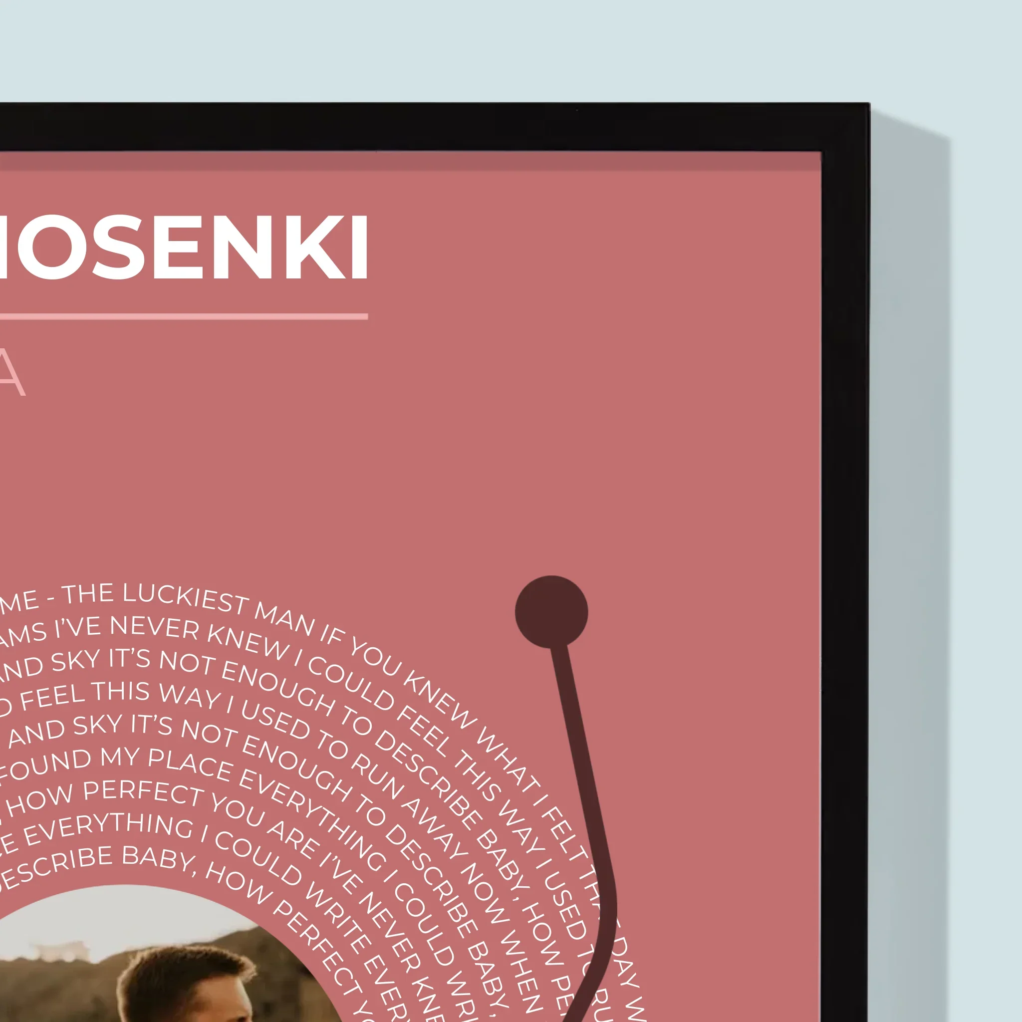Zdjęcie i Podpis: Nasza Piosenka Płyta Winylowa - Wydruk Obramowany - Image 6