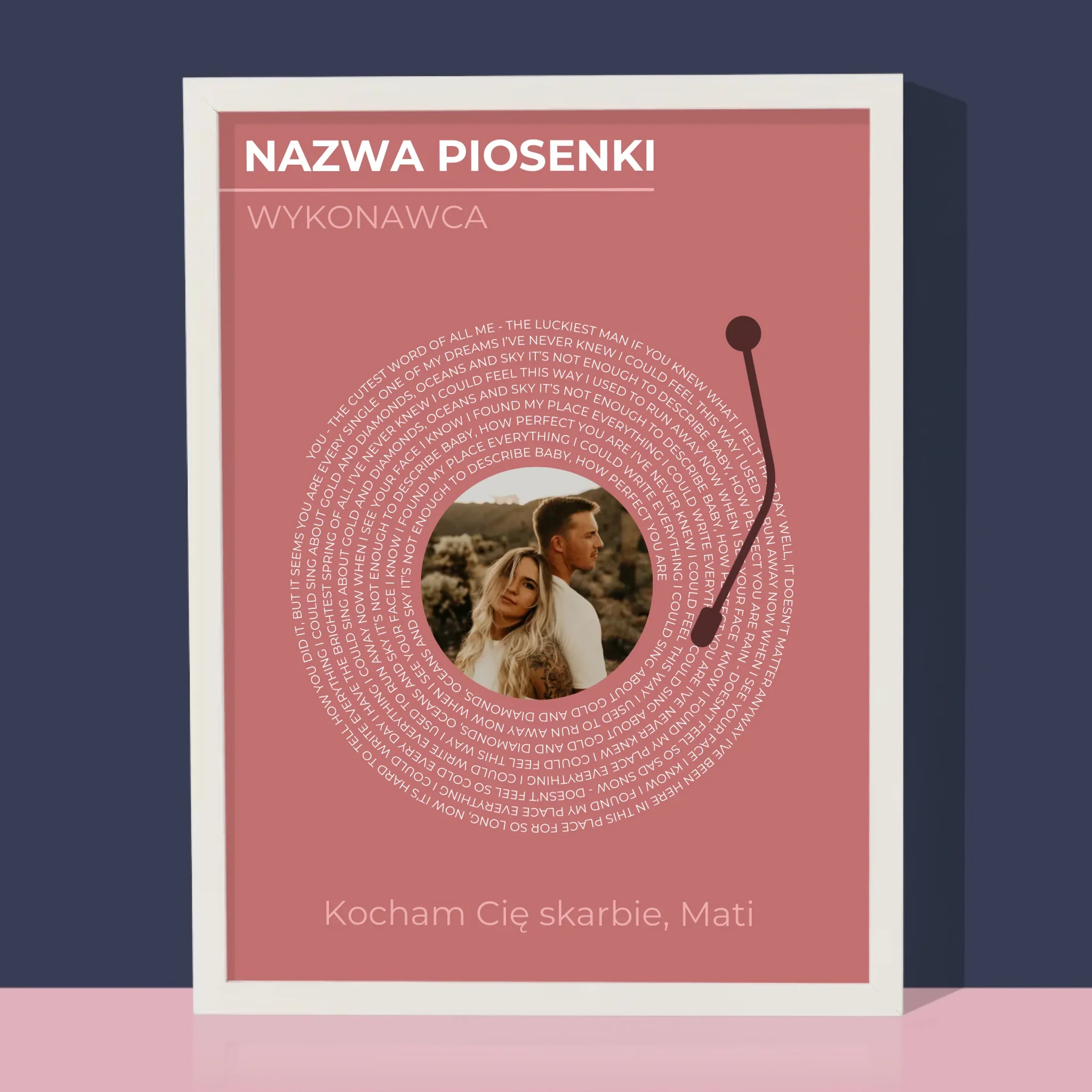 Zdjęcie i Podpis: Nasza Piosenka Płyta Winylowa - Wydruk Obramowany - Image 8